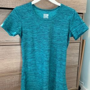 teal athletic shirt